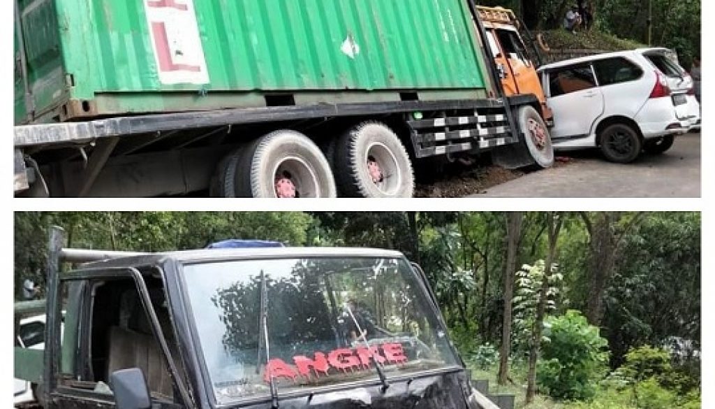 Kecelakaan beruntun di Jalan Baru Enggros Kecelakaan beruntun di Jalan Baru Enggros