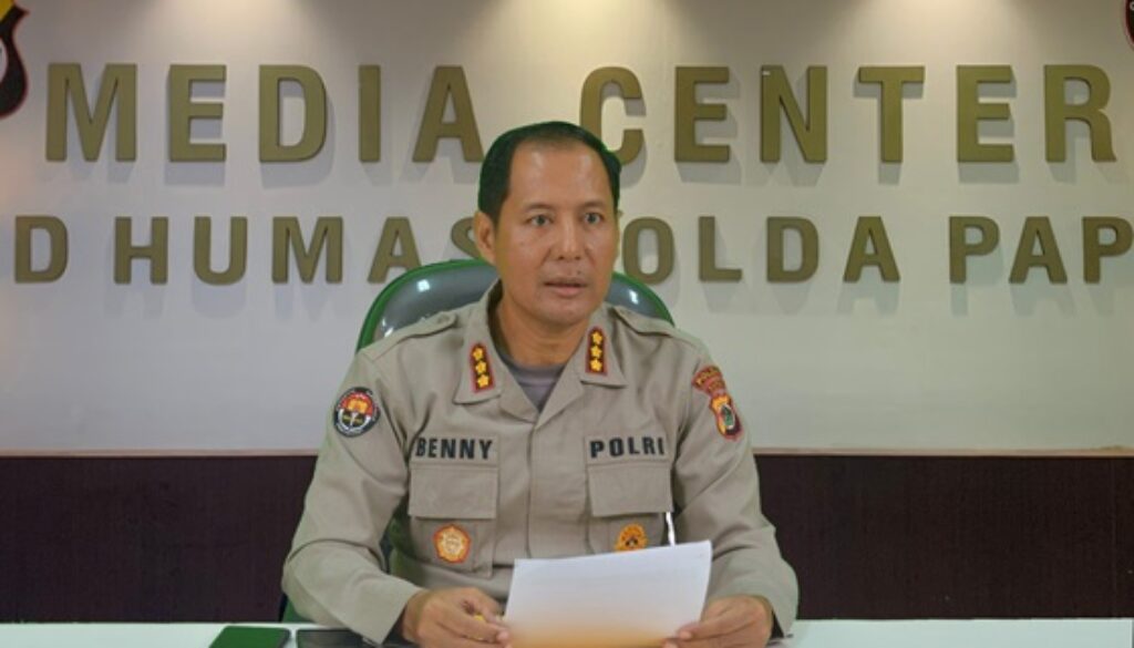 Kabid Humas Polda Papua Kombes Pol Ignatius Benny saat memberikan keterangan pers Kabid Humas Polda Papua Kombes Pol Ignatius Benny saat memberikan keterangan pers