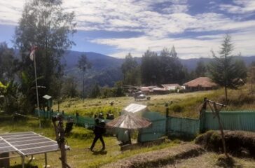 Suasana di Distrik Homeyo yang sempat diduduki OPM kini dikuasai aparat keamanan