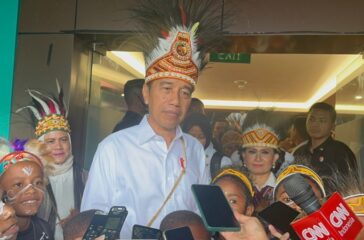 Presiden Joko Widodo saat sesi wawancara