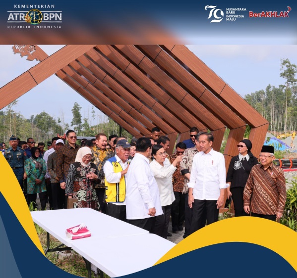 Menteri AHY berkeliling IKN bersama Presiden, Wakil Presiden dan Para Menteri KIM