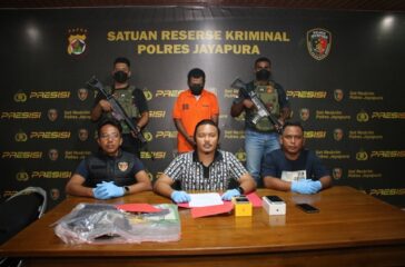 Polres Jayapura saat merilis kasus Curas di wilayah hukumnya