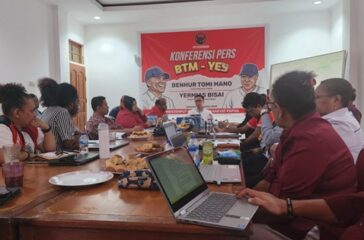 Suasana Rapat Tim Pemenangan BTM - YB di Kantor DPD PDIP Provinsi Papua di Jayapura