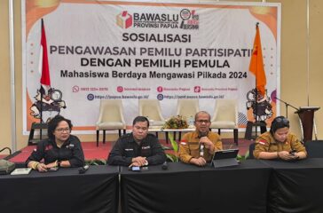 Bawaaslu Papua saat menggelar jumpa pers