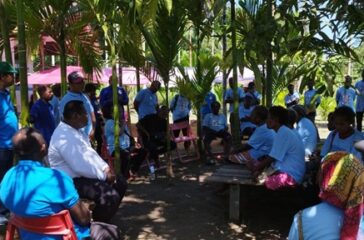 Calon Wakil Bupati nomor urut 2 Jemmi Esau Maban saat menggelar tatap muka di Kampung Asuwar, Sarmi