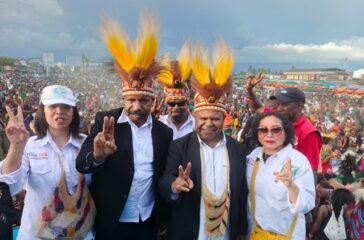 Paslon Gubernur dan Wakil Gubernur Papua Tengah nomor urut 2 Natalis Tabuni dan Titus Natkime