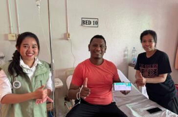 Pasien Frans saat menjalani perawatan di RSUD Jayapura