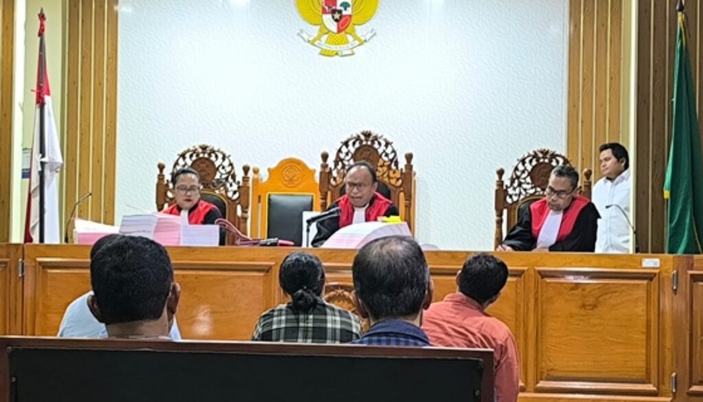 Suasana sidang korupsi mega proyek Dana PON Papua di PN Jayapura