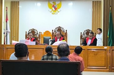 Suasana sidang korupsi mega proyek Dana PON Papua di PN Jayapura