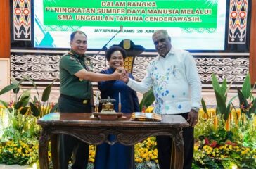MoU kerjasama Kodam Cenderawasih dan Yayasan Gema Valentine