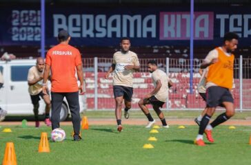 Skuad Persipura Jayapura saat menjalani TC di Yogyakarta
