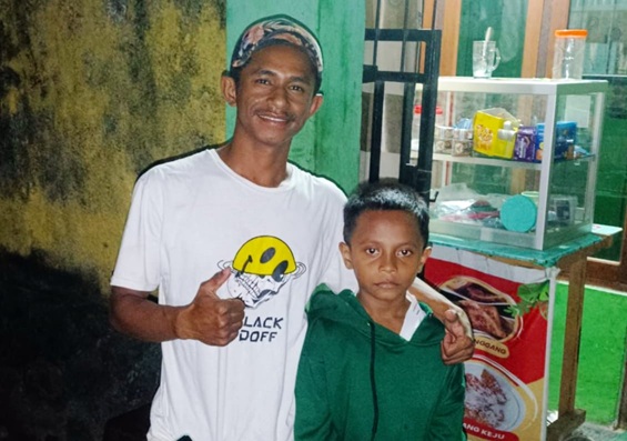 Pelaku YU alias Ongen dan korban anak mantan kekasihnya